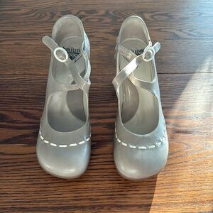 Light Grey with white stitching heels from John Fluevog!